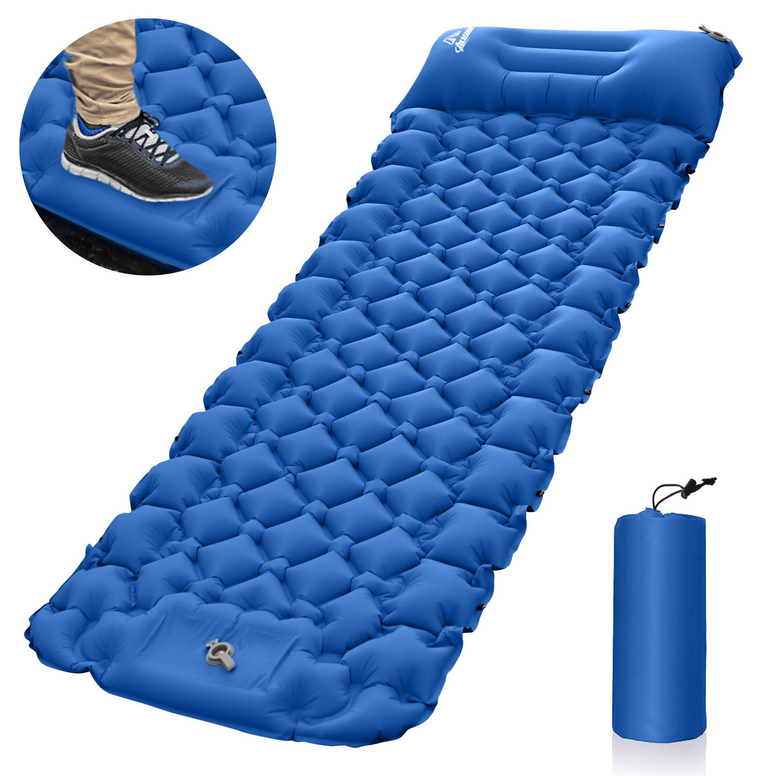 High Quality Sleeping Pad Mat with Built-in Pump Inflatable Sleeping Pad for Camping Hiking Backpacking