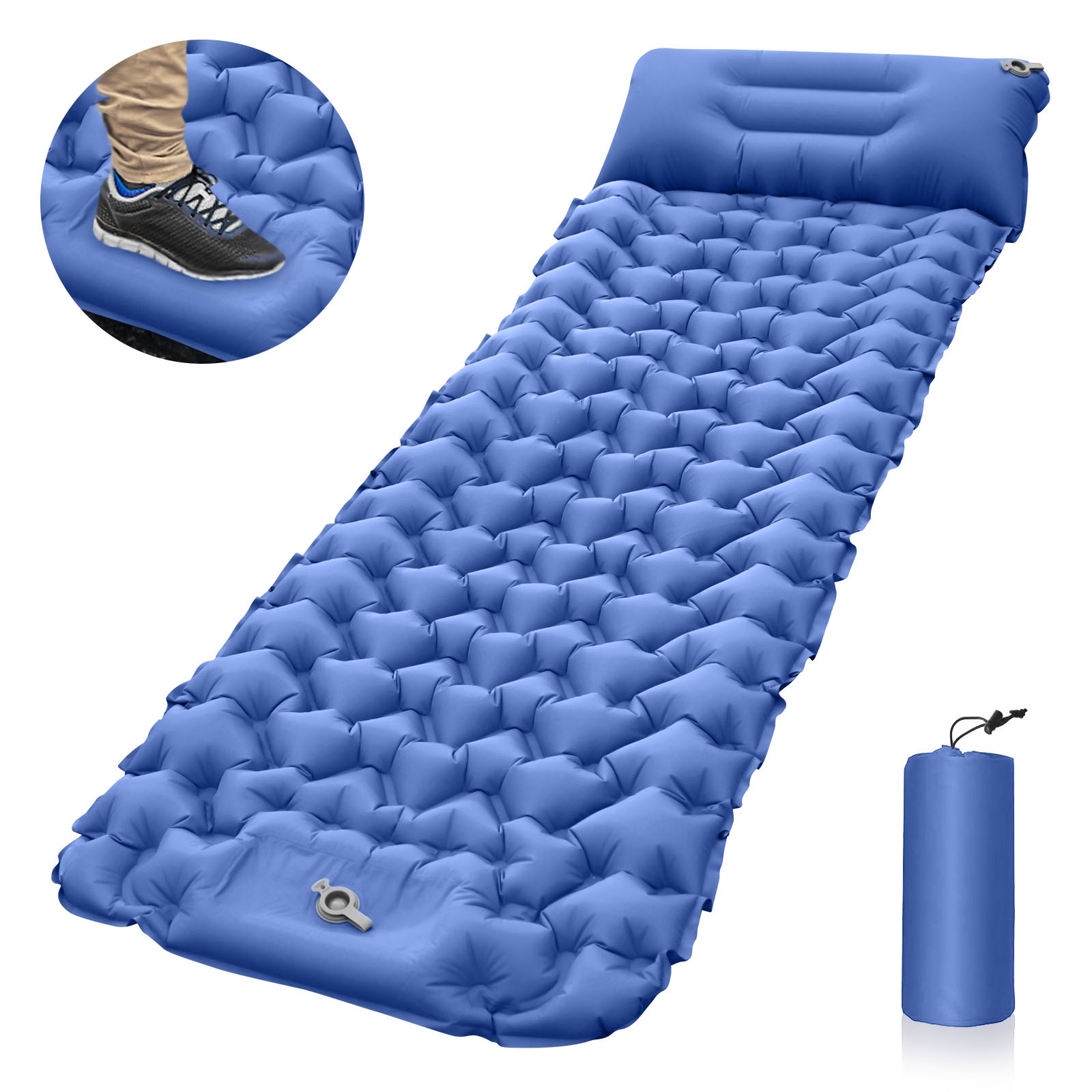 Single Person Outdoor Sleeping Self Inflatable Air Mattress for Camping
