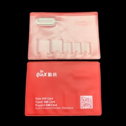 Customized Plastic Nano Micro SIM Card Holder with Pin Tool, Soft PVC SIM Card Sleeve