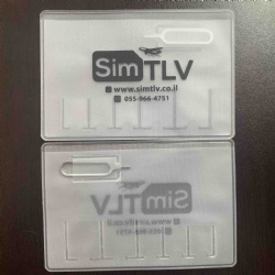 Custom PVC plastic micro sd card case sim card holder with needle
