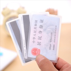 China Factory Supply Customized Logo Single PVC Bank Card Holder Case Plastic Business Credit Card Holder