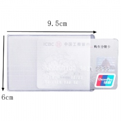 Customized Logo Waterproof Clear PVC ID Card Holder Plastic Bank Card Cover