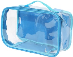 New Travel TPU Cosmetic Bags Set Women Transparent Clear Zipper Makeup Bags Bath Wash Tote Handbags Case