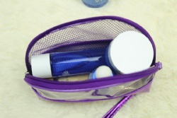 Clear Makeup Organizer Pouches Tote Travel Toiletries Bags Transparent PVC Cosmetic Bag