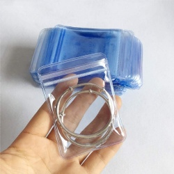 Custom Logo Earring Necklace Packaging Zipper Bag Clear Pvc Jewelry Cosmetic Ziplock Bag