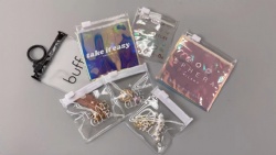 Ring holder jewellery bags plastic packaging for jewellery Zip pouches jewellery packing small bag